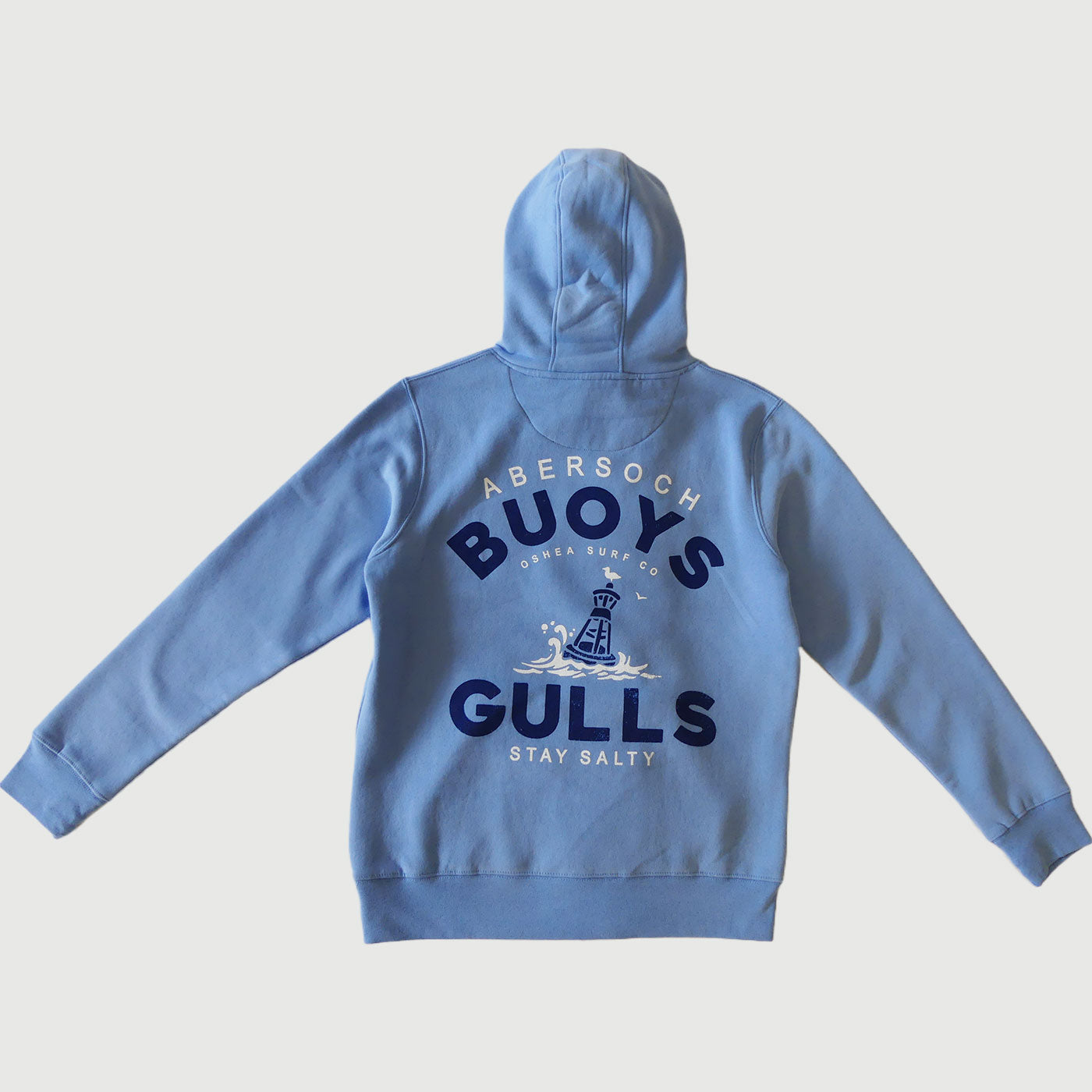 O SHEA ABERSOCH BUOYS AND GULLS HOODIE SKY BLUE