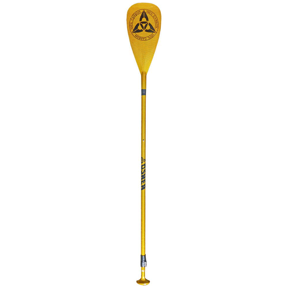 O'SHEA 100% CARBON 3 PIECE ADJUSTABLE SUP PADDLE - GOLD