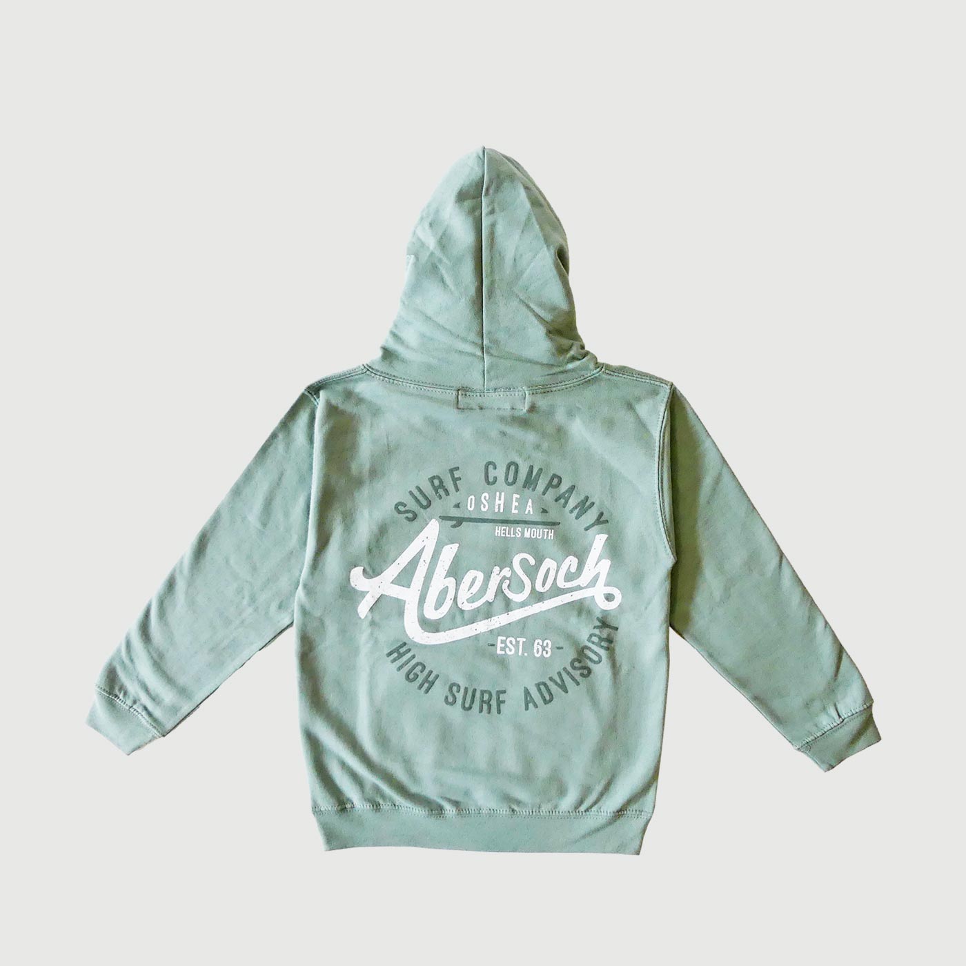 O'SHEA ABERSOCH KIDS "HIGH SURF" HOODIE - SAGE