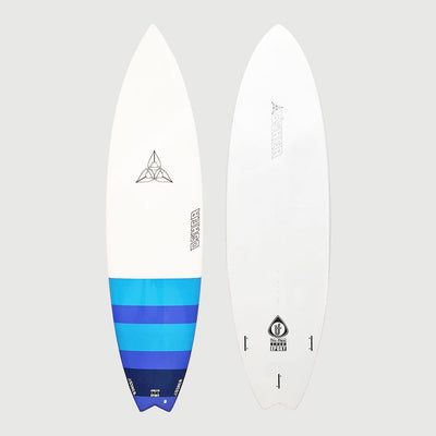O'SHEA EPS EPOXY 6'8" BIG BOY FLYER SURFBOARD (BLUE STRIPE)