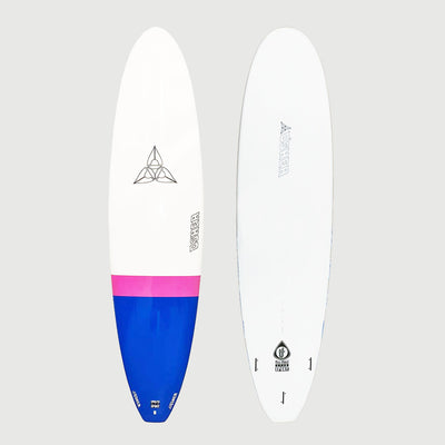 O'SHEA EPS EPOXY 7'2" MINI MAL SURFBOARD (PINK STRIPE)