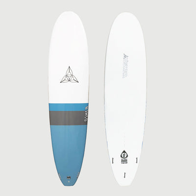 O'SHEA EPS EPOXY 7'6" MINI MAL SURFBOARD (BLUE /BLACK STRIPE)