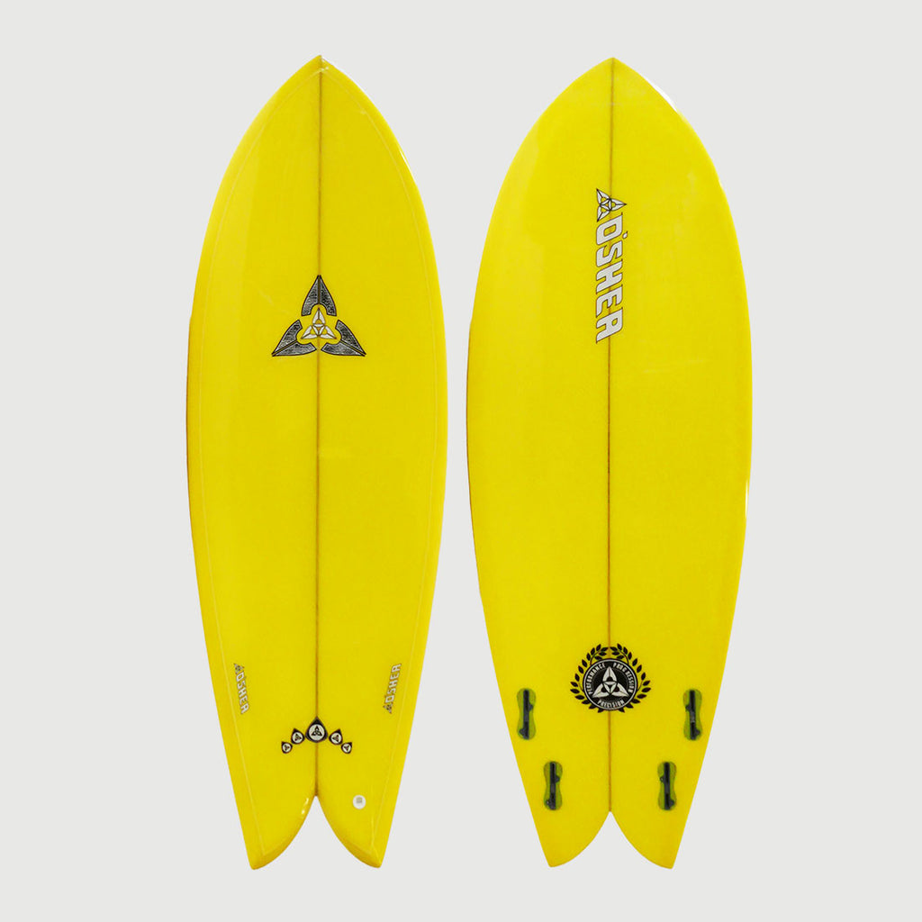 HARBOUR SURFBOARDS 純正付属10\"yellowシングルフィン HARBOUR SURFBOARDS 純正付属10